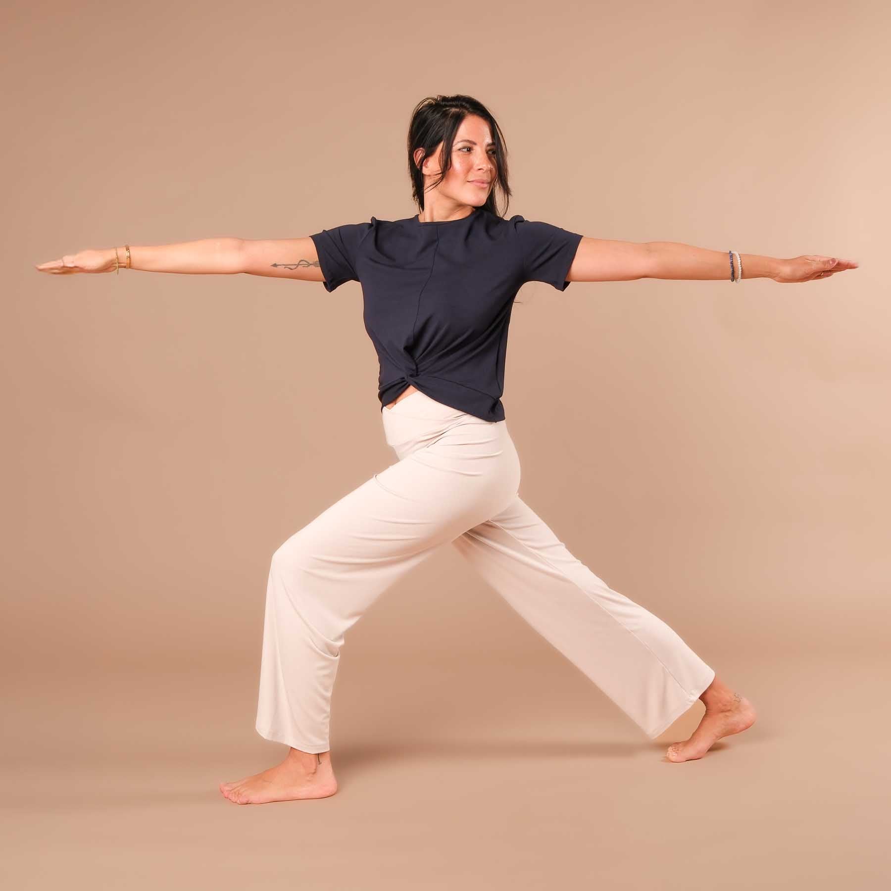 Yoga Schlingtop Classy kurzarm marine