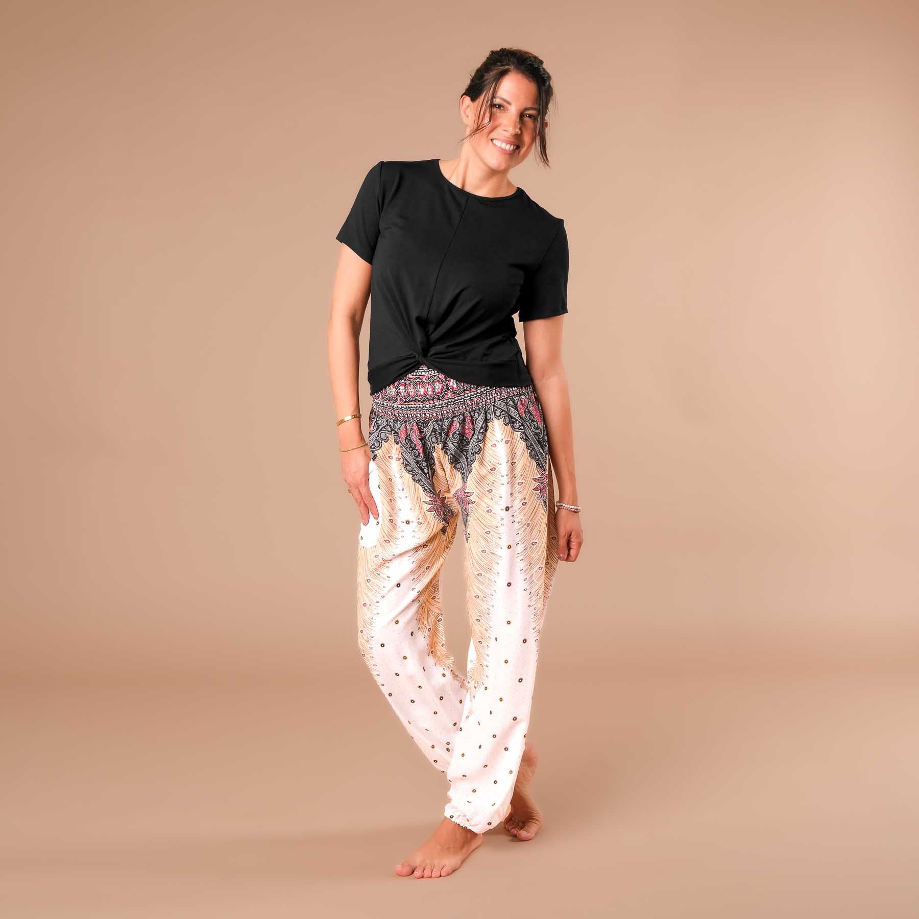 Yoga Schlingtop Classy kurzarm schwarz