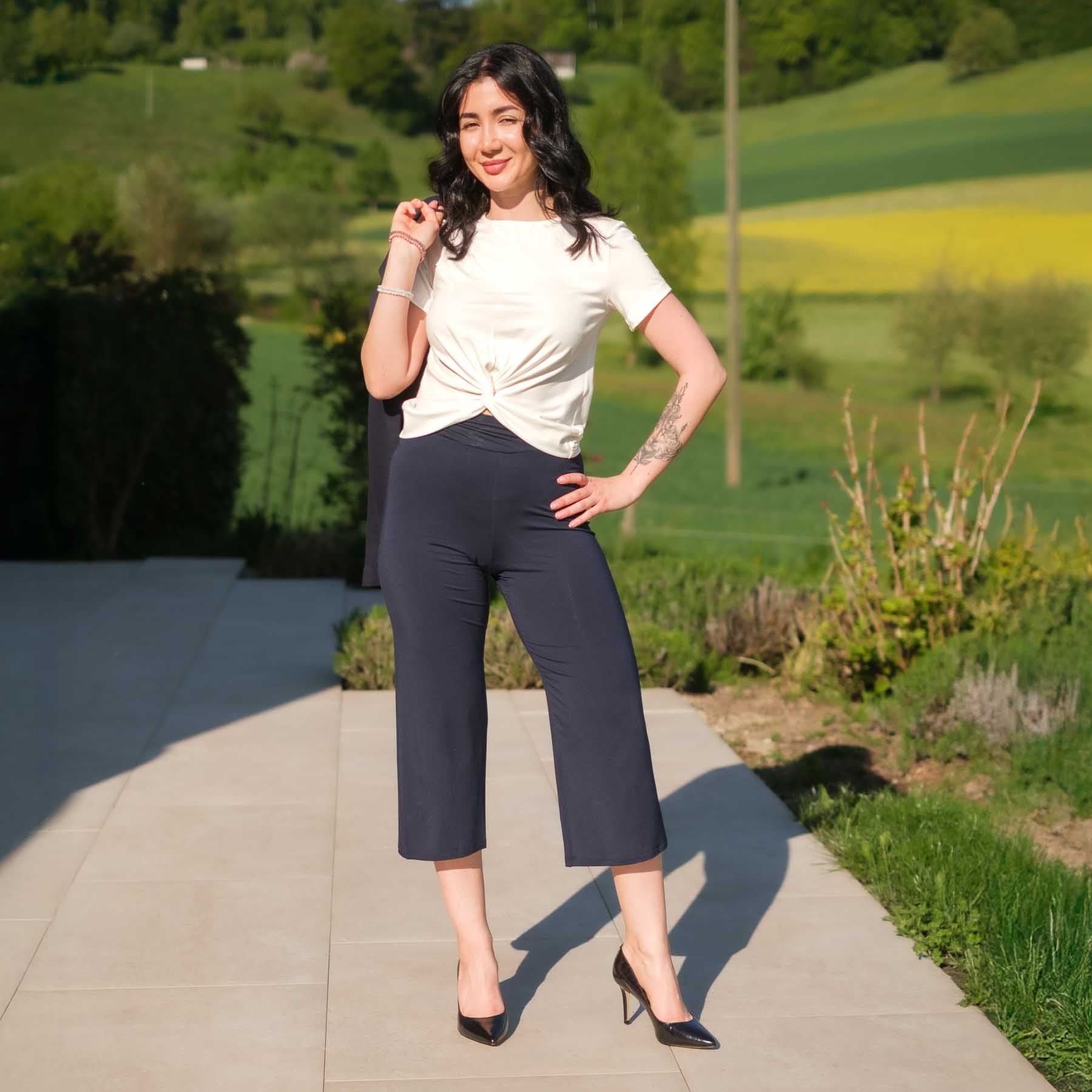 Yoga Schlingtop Classy kurzarm weiss