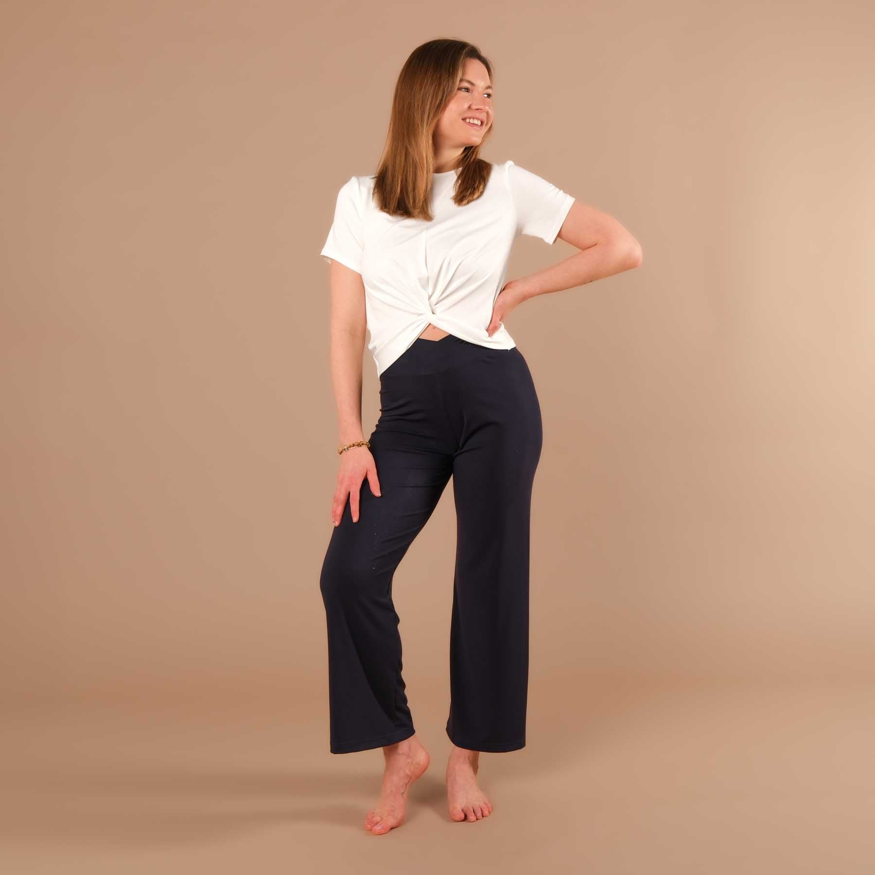 Yoga Schlingtop Classy kurzarm weiss