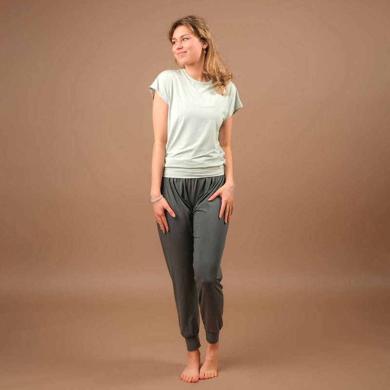 Yoga Shirt Comfy kurzarm nachhaltig in der Schweiz hergestellt mint