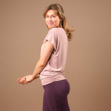Yoga Shirt Comfy kurzarm nachhaltig in der Schweiz hergestellt rosa