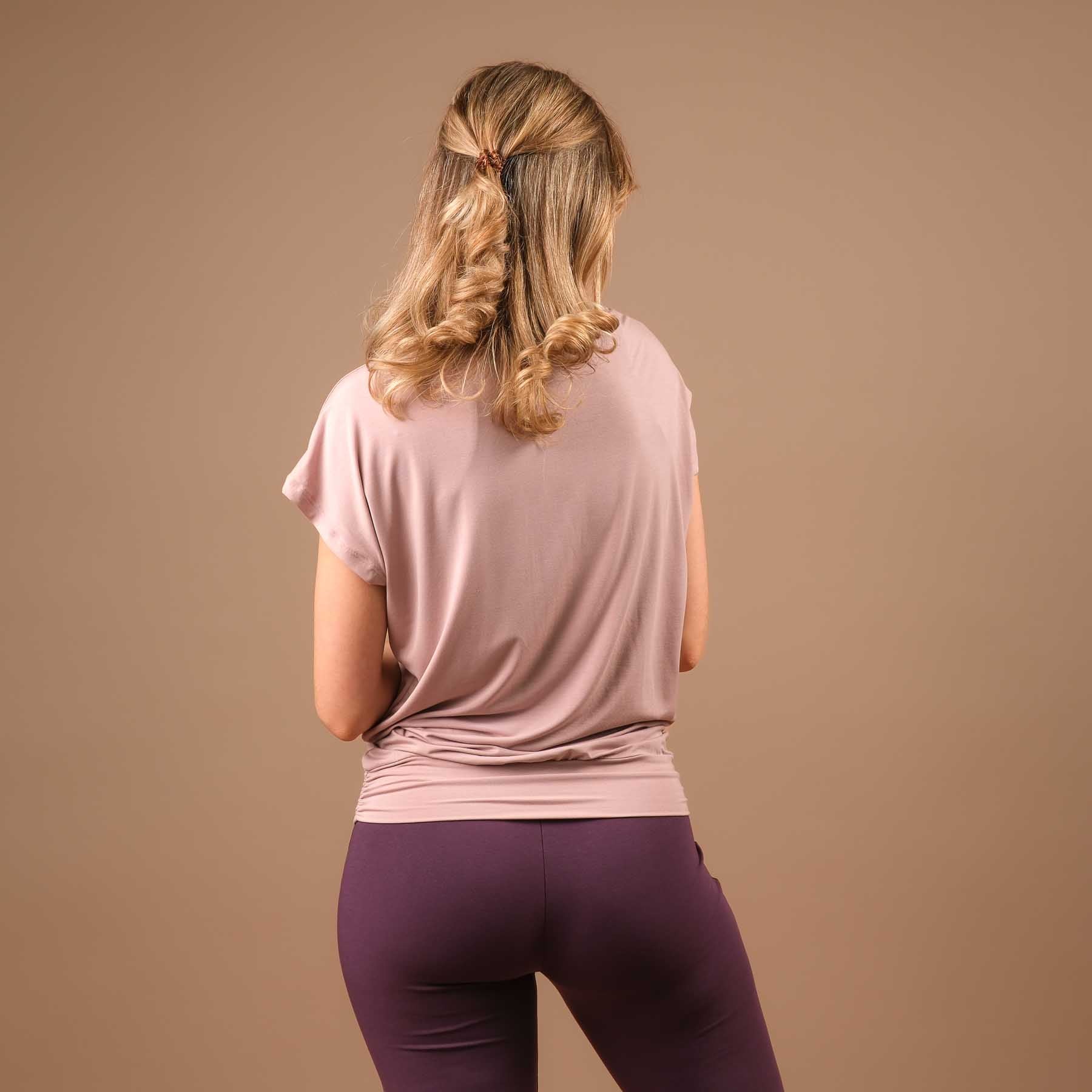 Yoga Shirt Comfy kurzarm nachhaltig in der Schweiz hergestellt rosa
