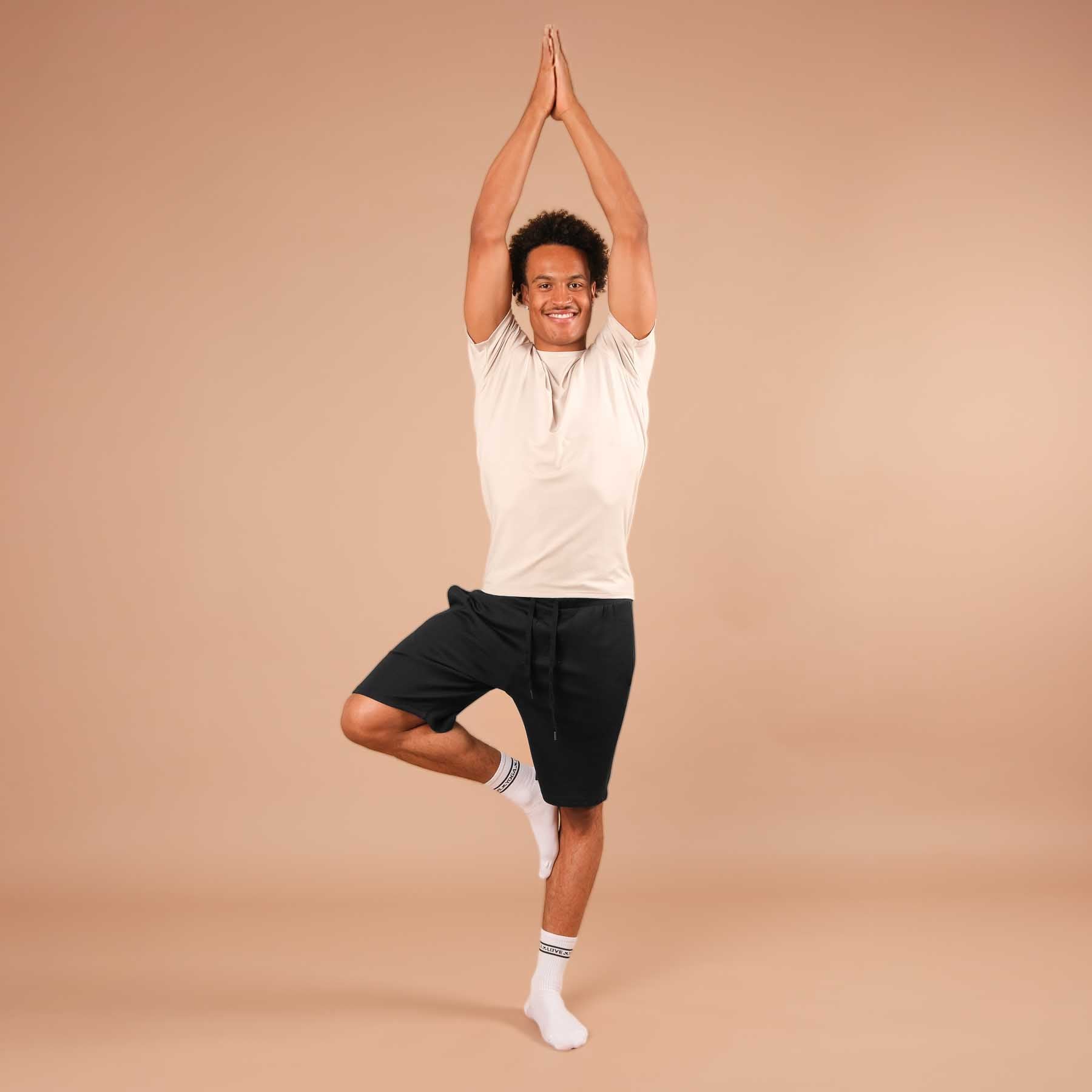 Herren Yoga Shirt Classy kurzarm sand