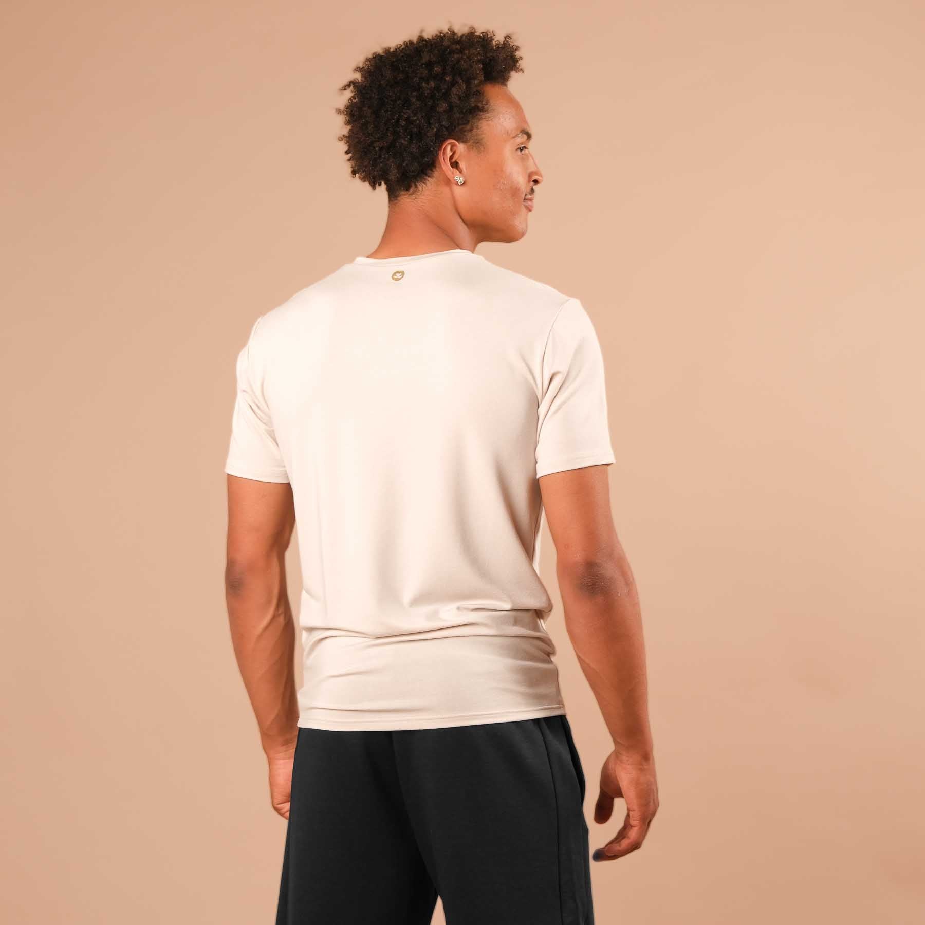 Herren Yoga Shirt Classy kurzarm sand