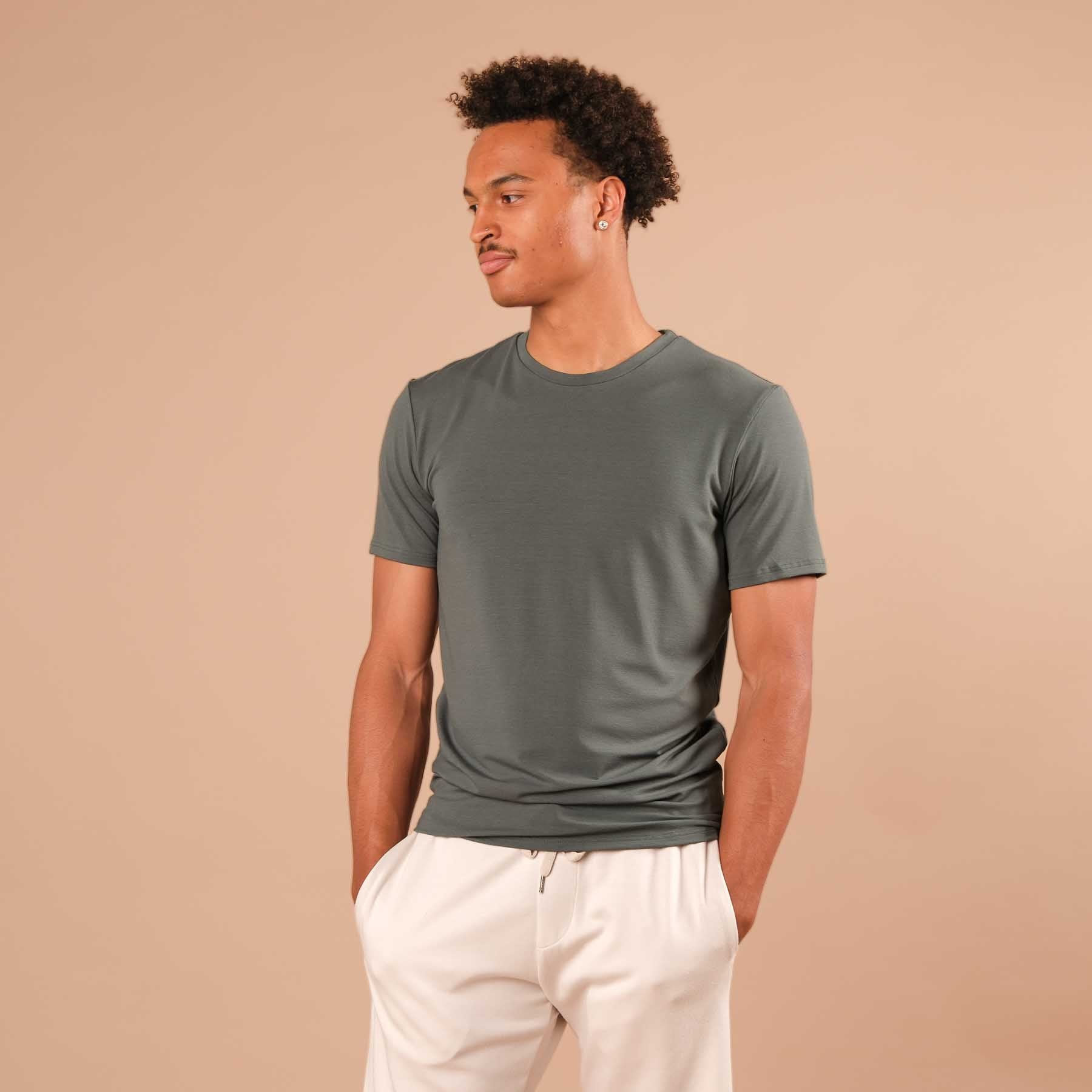 Herren Yoga Shirt Classy kurzarm smaragd