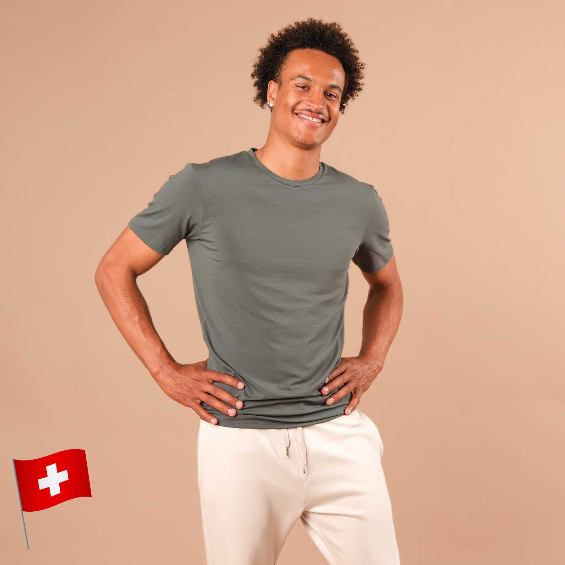 Herren Yoga Shirt Classy kurzarm smaragd