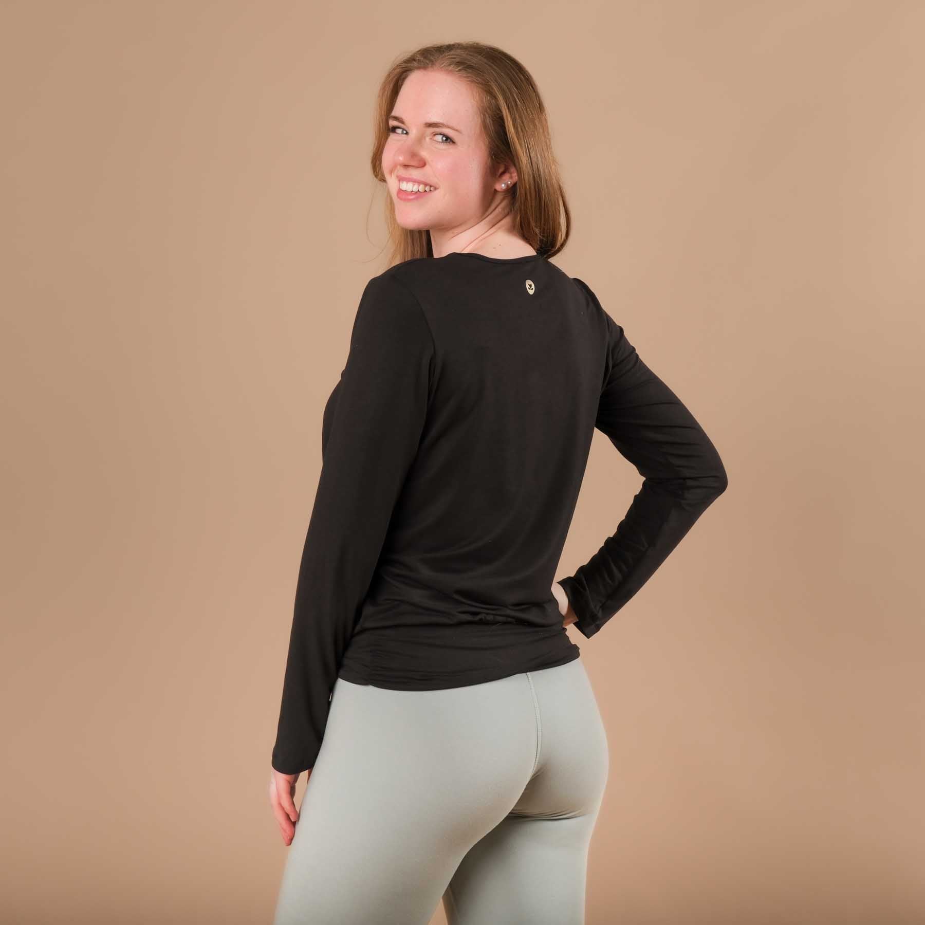 Yoga Shirt Comfy langarm schwarz