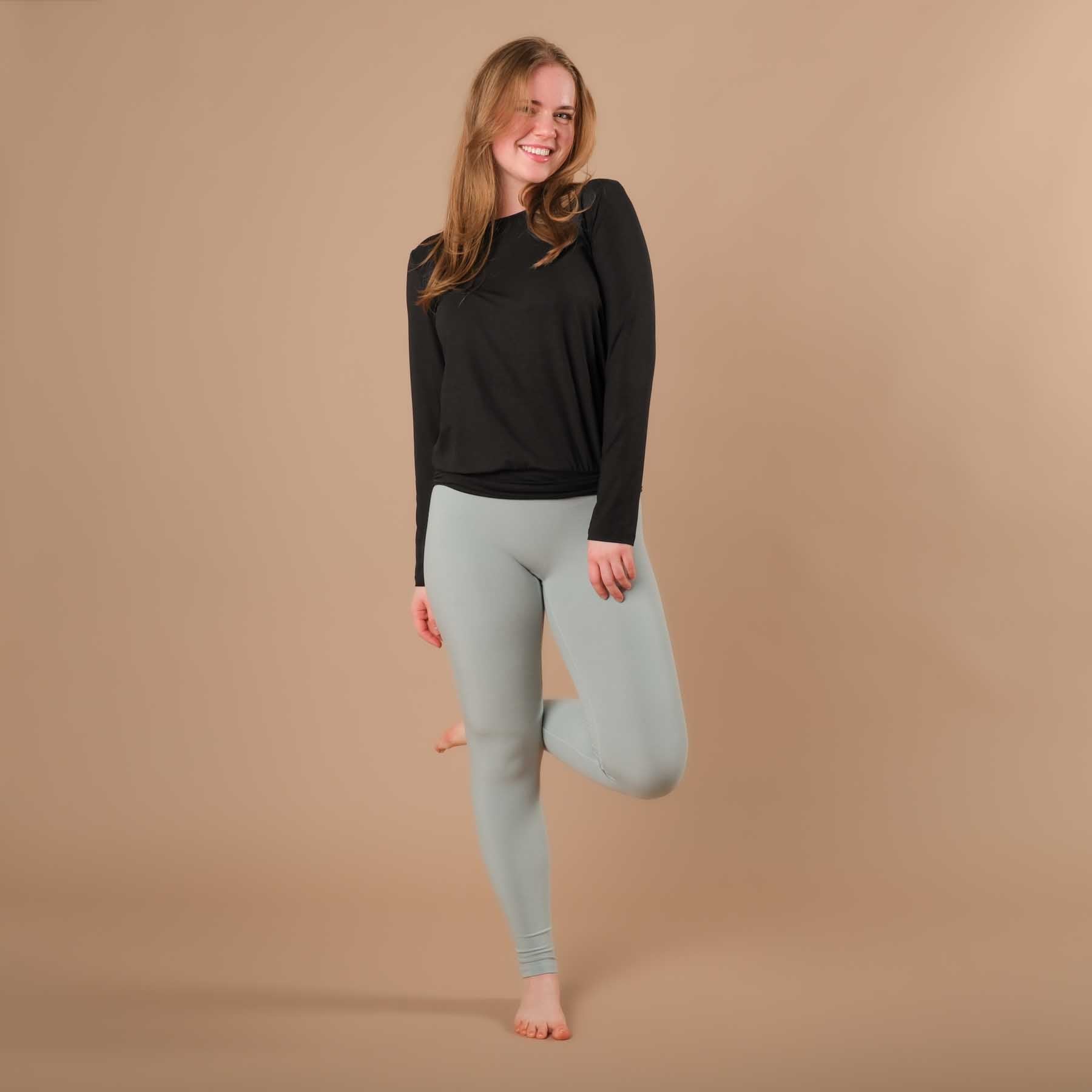 Yoga Shirt Comfy langarm schwarz