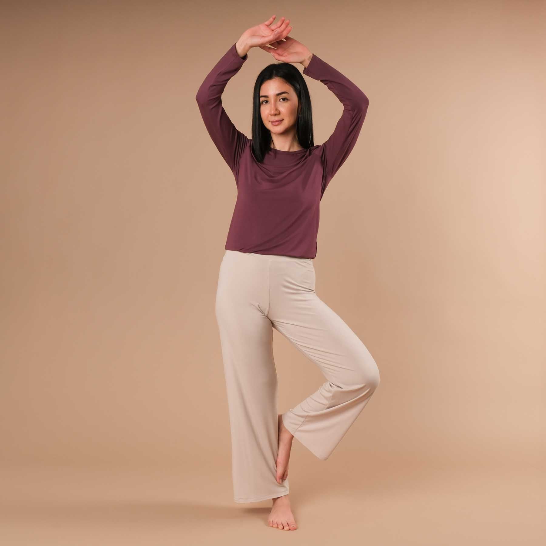 Yoga Shirt Comfy langarm berry