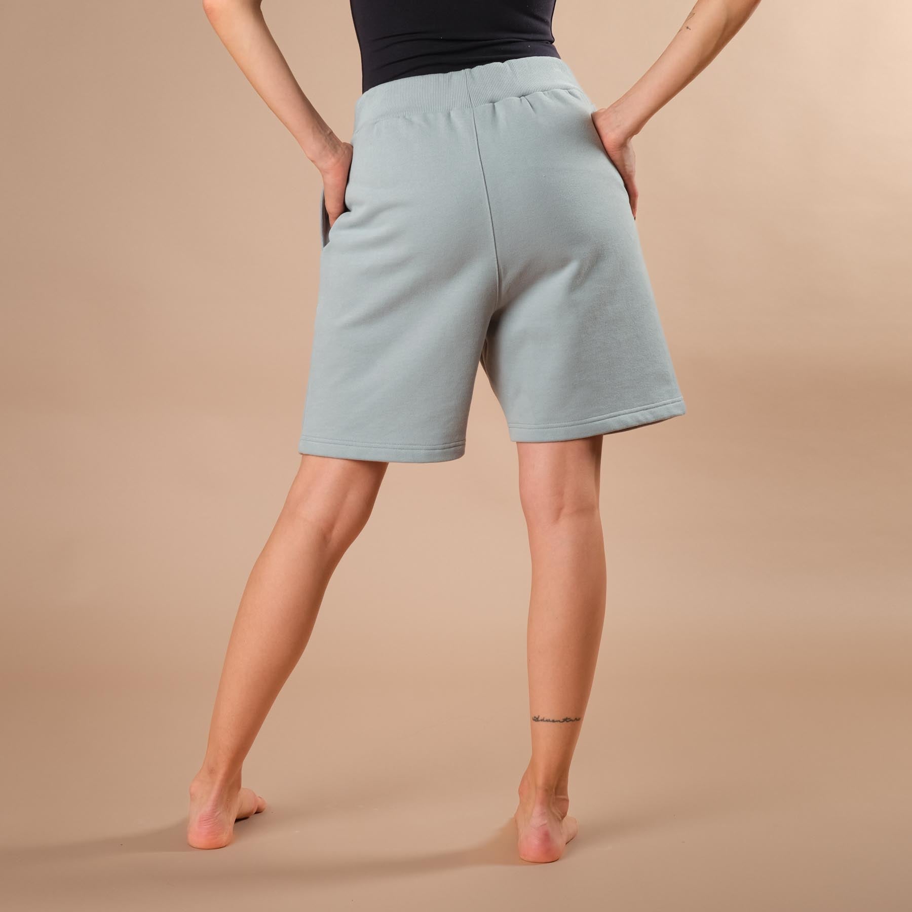 Yoga Shorts aus Baumwolle mint