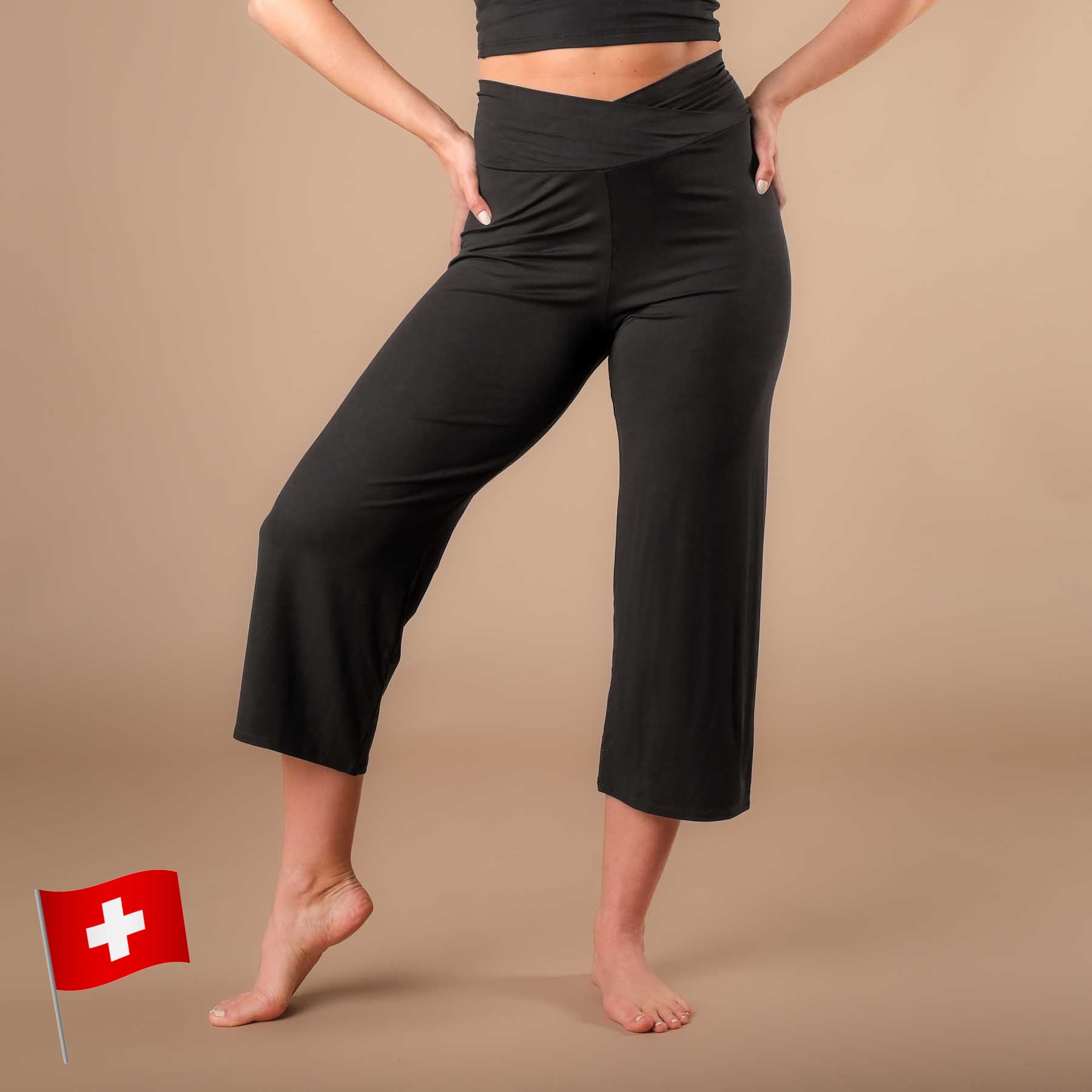 Yoga Sommer Culotte Comfy schwarz
