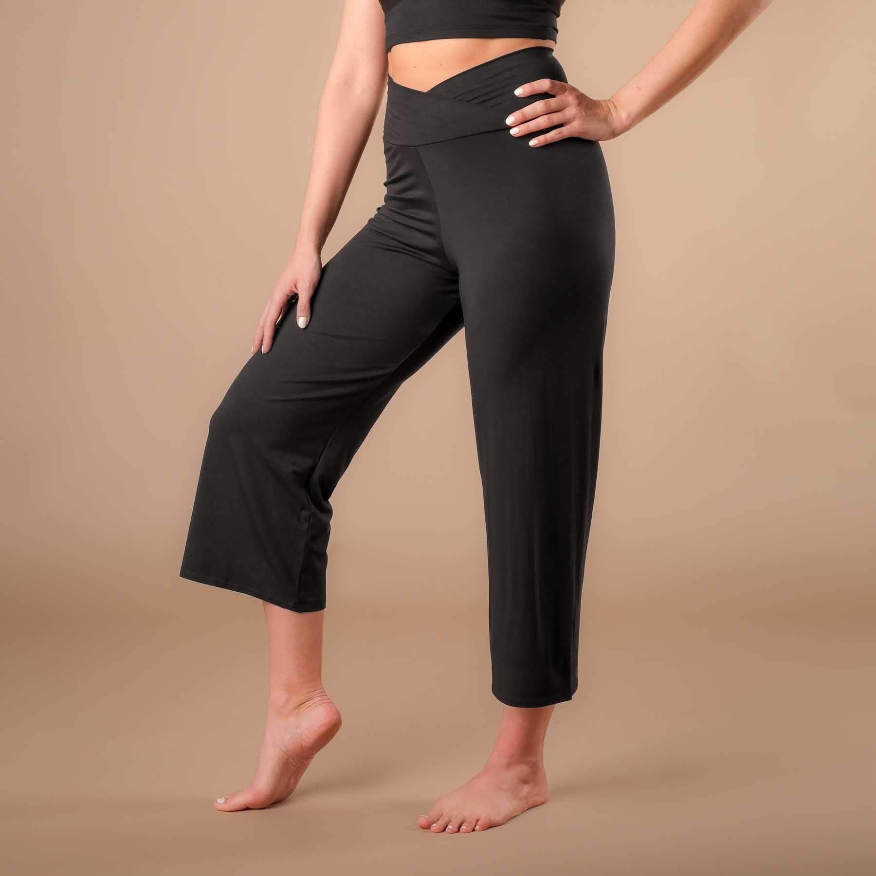 Yoga Sommer Culotte Comfy mit hohem Bund schwarz
