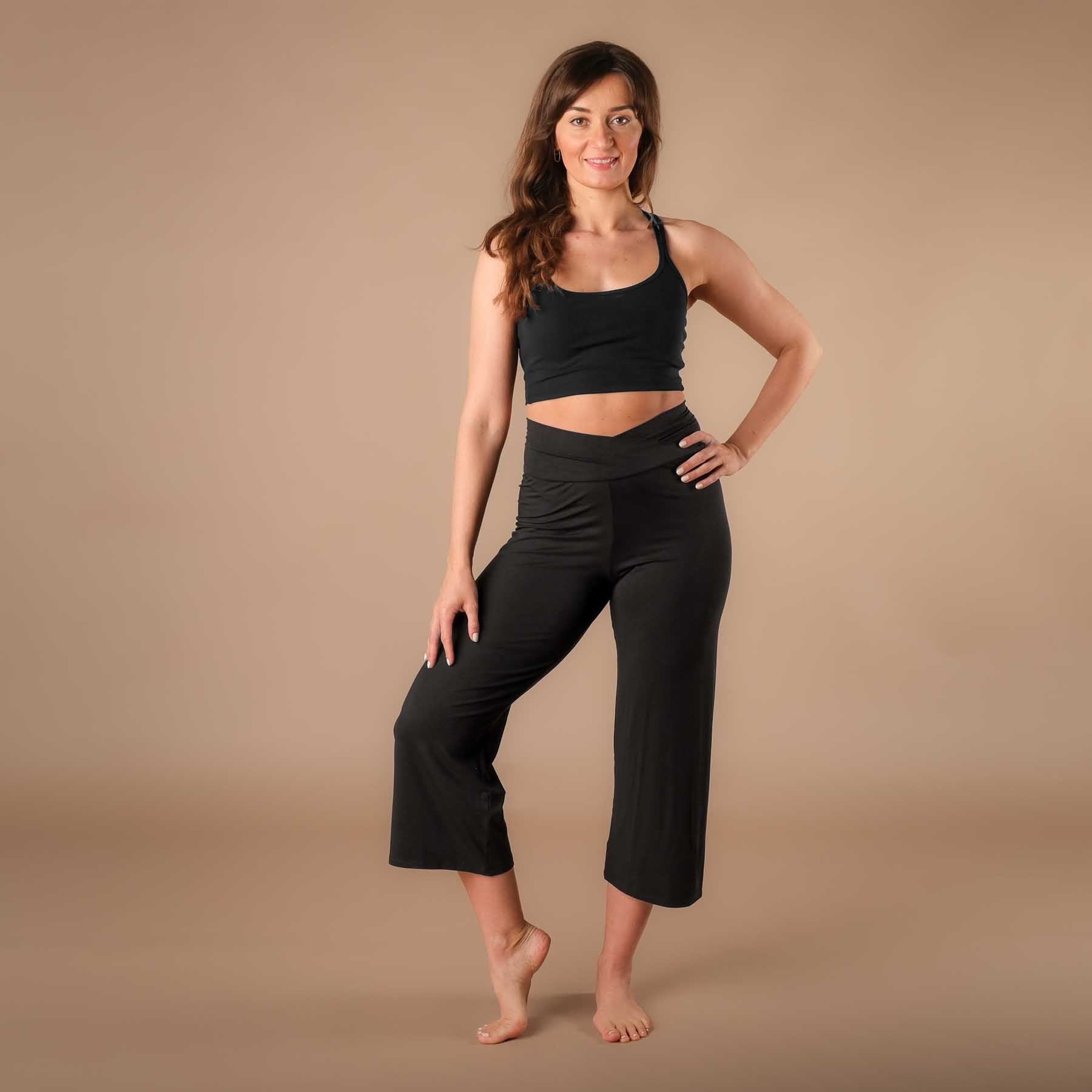 Yoga Sommer Outfit Culotte Comfy schwarz