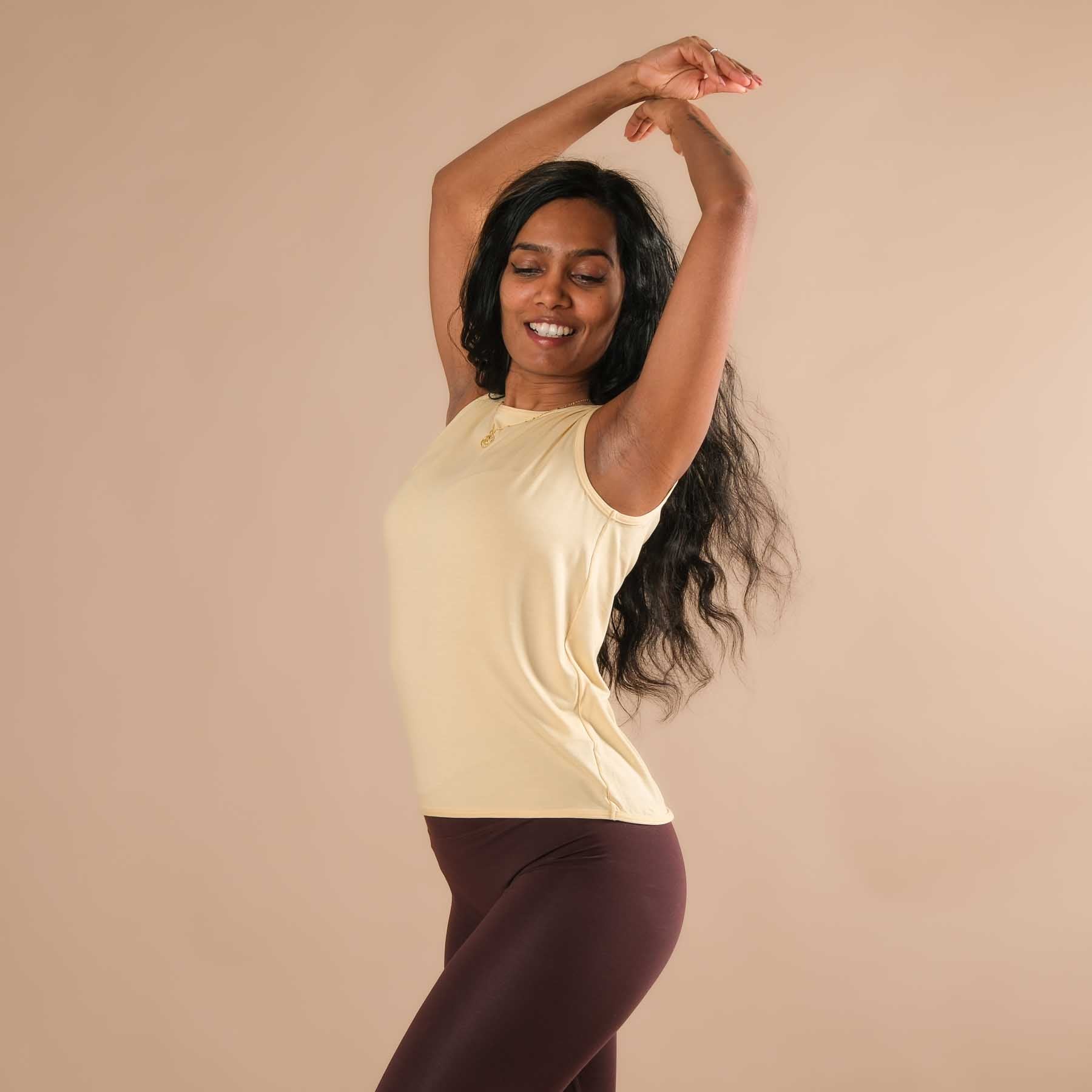 Tank Top Comfy weit nachhaltig in der Schweiz hergestellt butteryellow