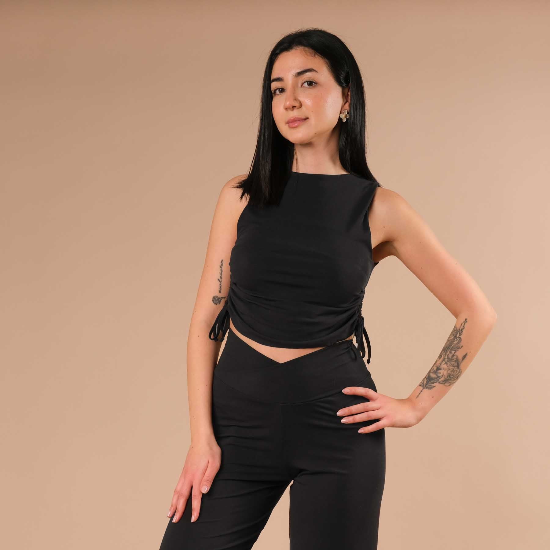 Yoga Crop Top Luna schwarz