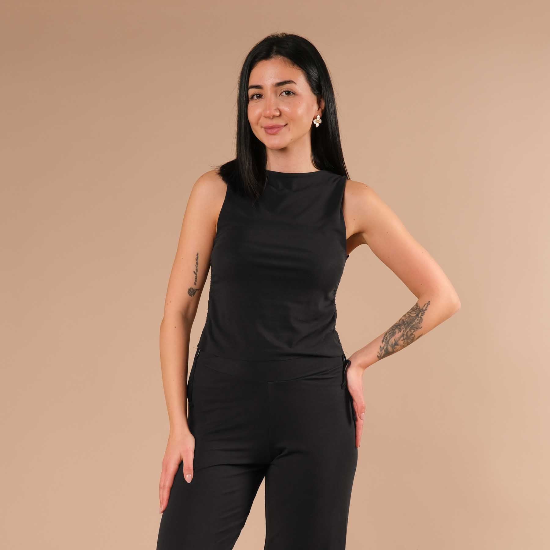 Yoga Crop Top Luna schwarz