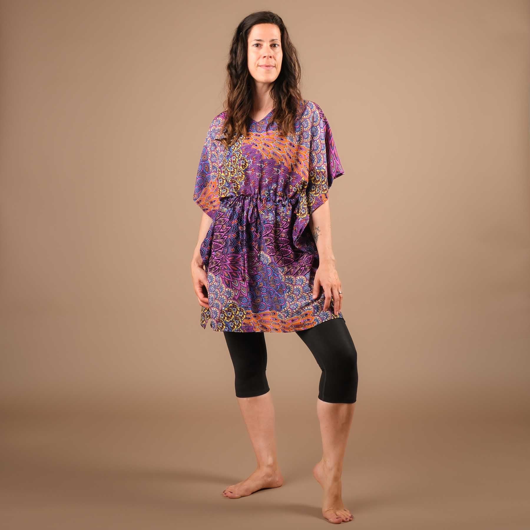 Tunika Yoga Sommershirt aus Baumwolle woodstock