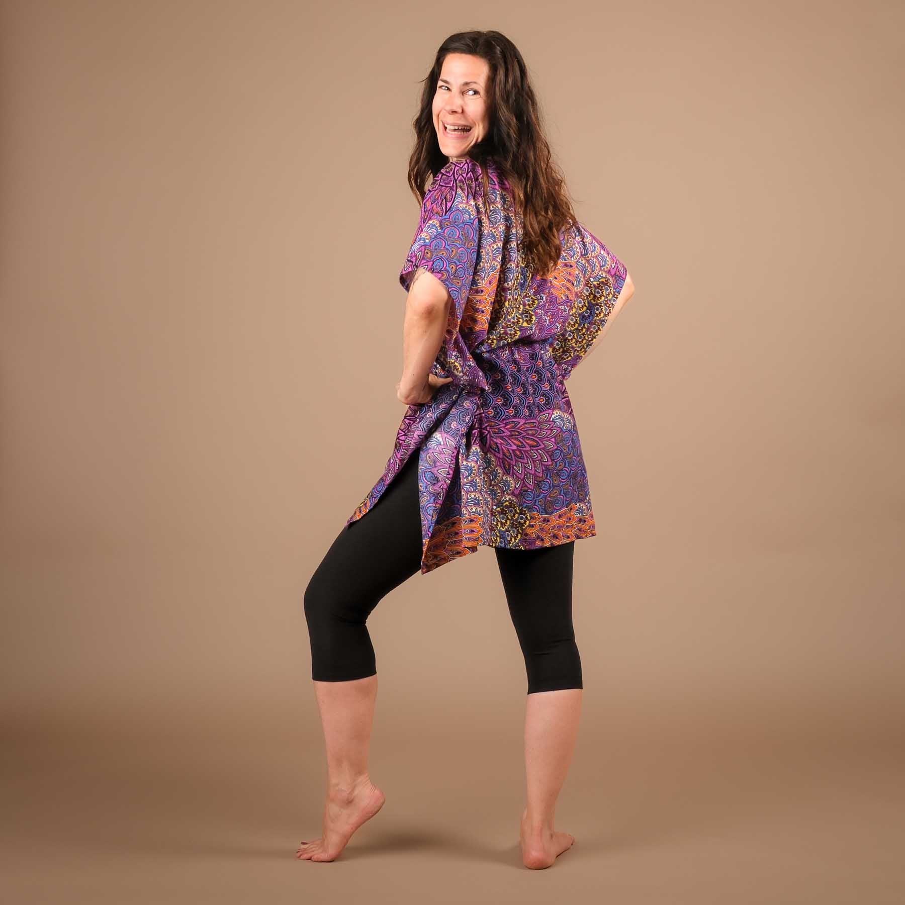 Tunika Yoga Sommershirt aus Baumwolle woodstock