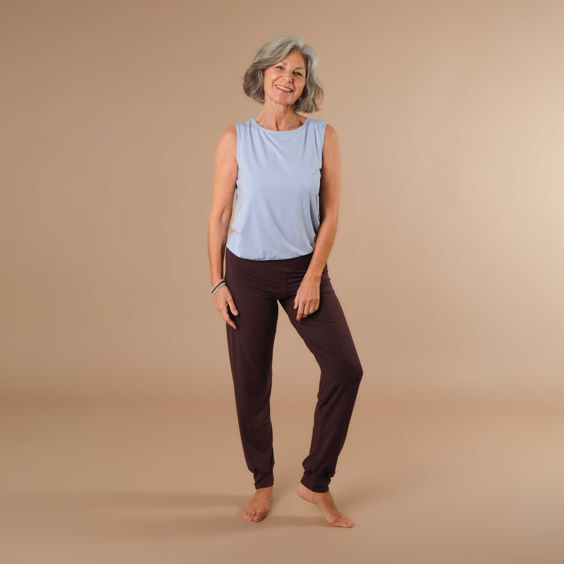 Yoga Hose Viki lockere Yogahose aubergine