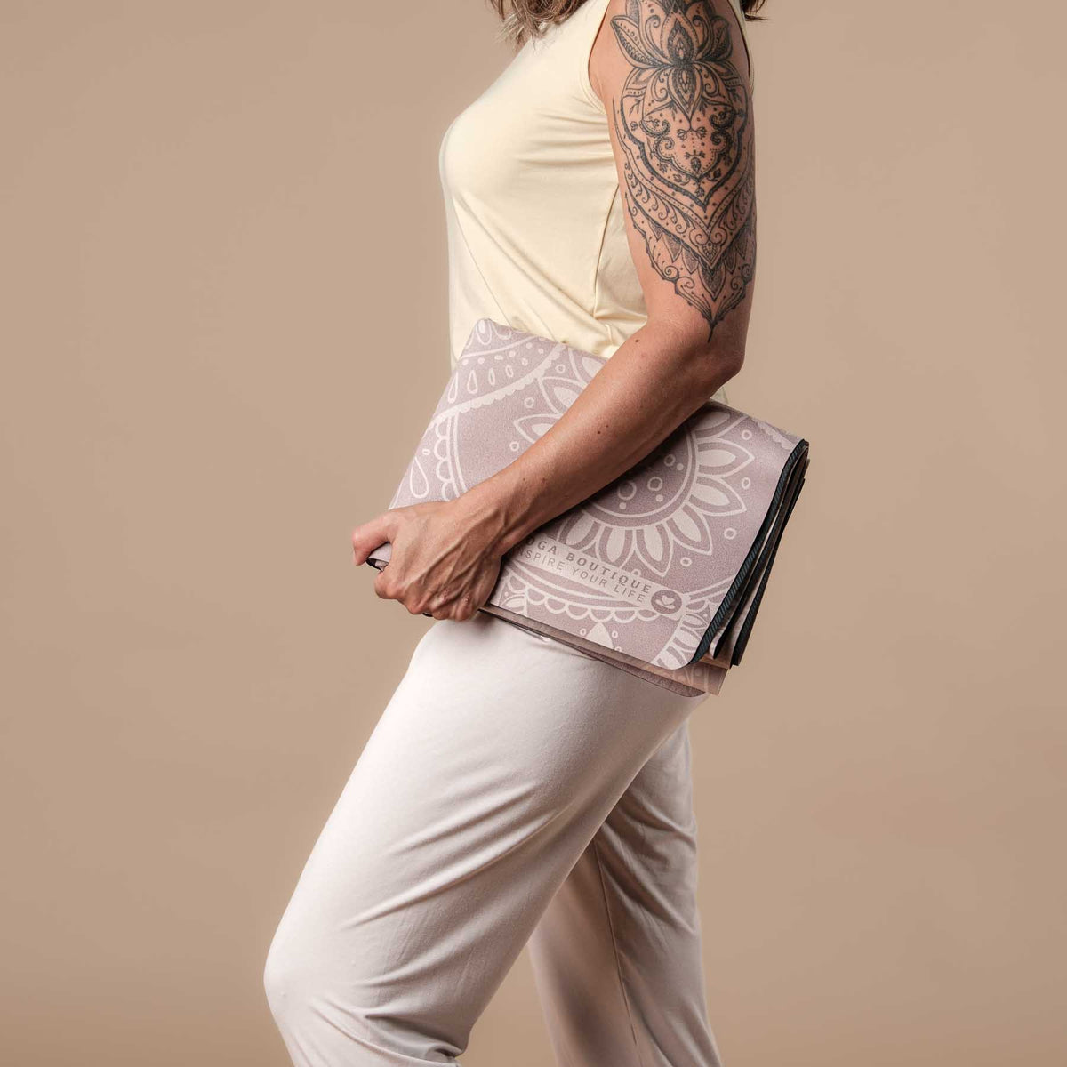 Tapis de voyage - Tapis de yoga Mandala sable