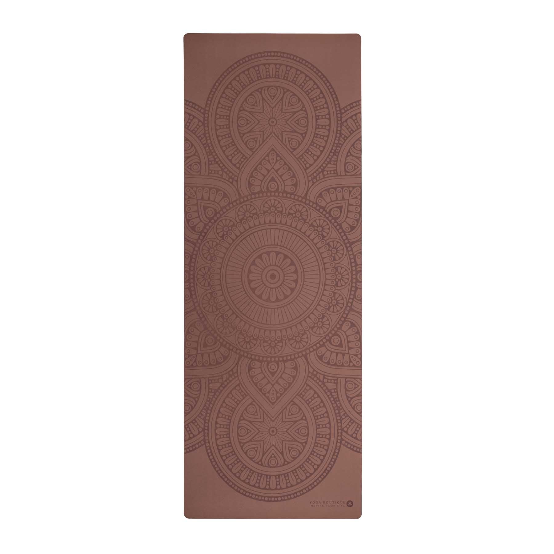 Yogamatte SuperGrip 2.0 Mandala sehr rutschfeste Yogamatte braun