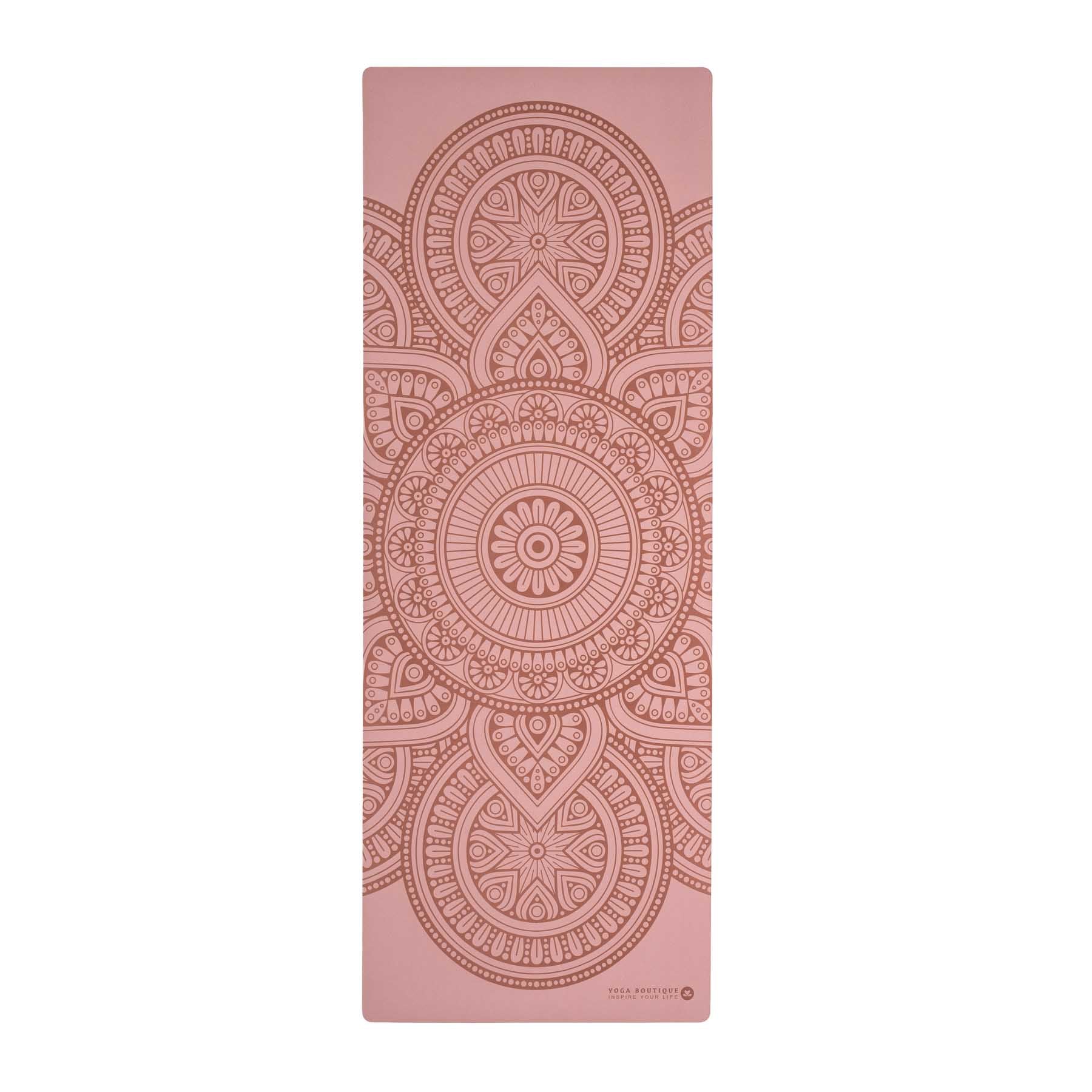 Yogamatte SuperGrip 2.0 Mandala sehr rutschfeste Yogamatte rosa
