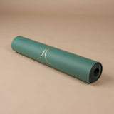 Yogamatte mit super viel Grip mit goldenem Print Balance sehr rutschfest in der Farbe mint