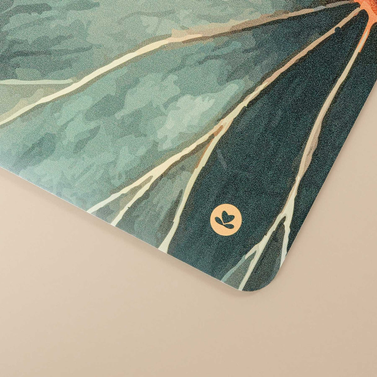 Yogamatte SuperGrip Design Water Lily sehr rutschfest und nachhaltig 