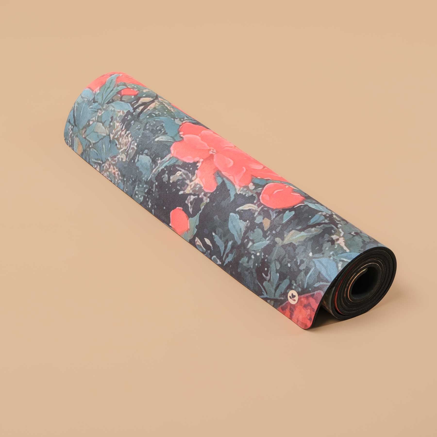Tappetino da yoga Hybrid Velours Japan con motivo a gru