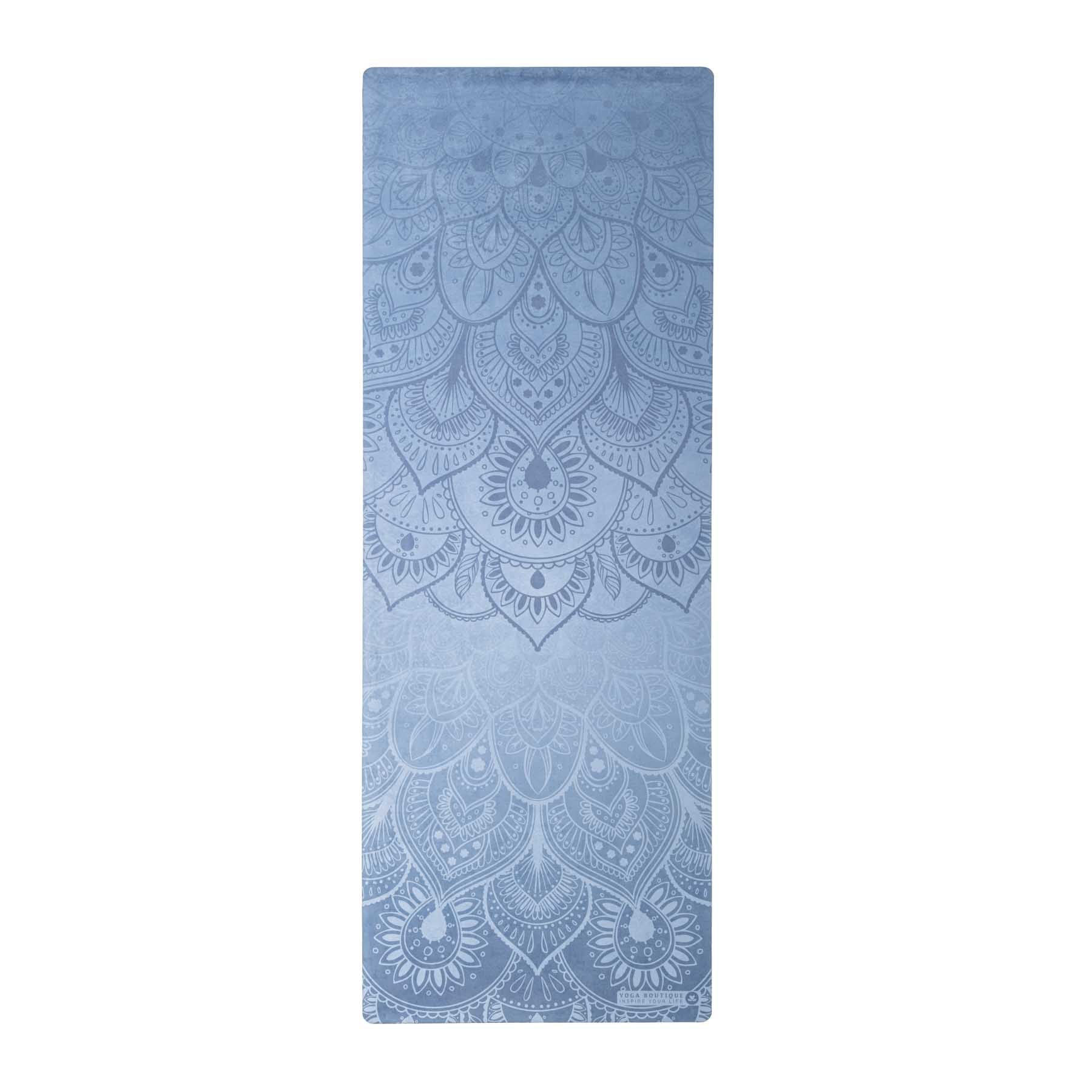 Yogamatte Velours Mandala blau