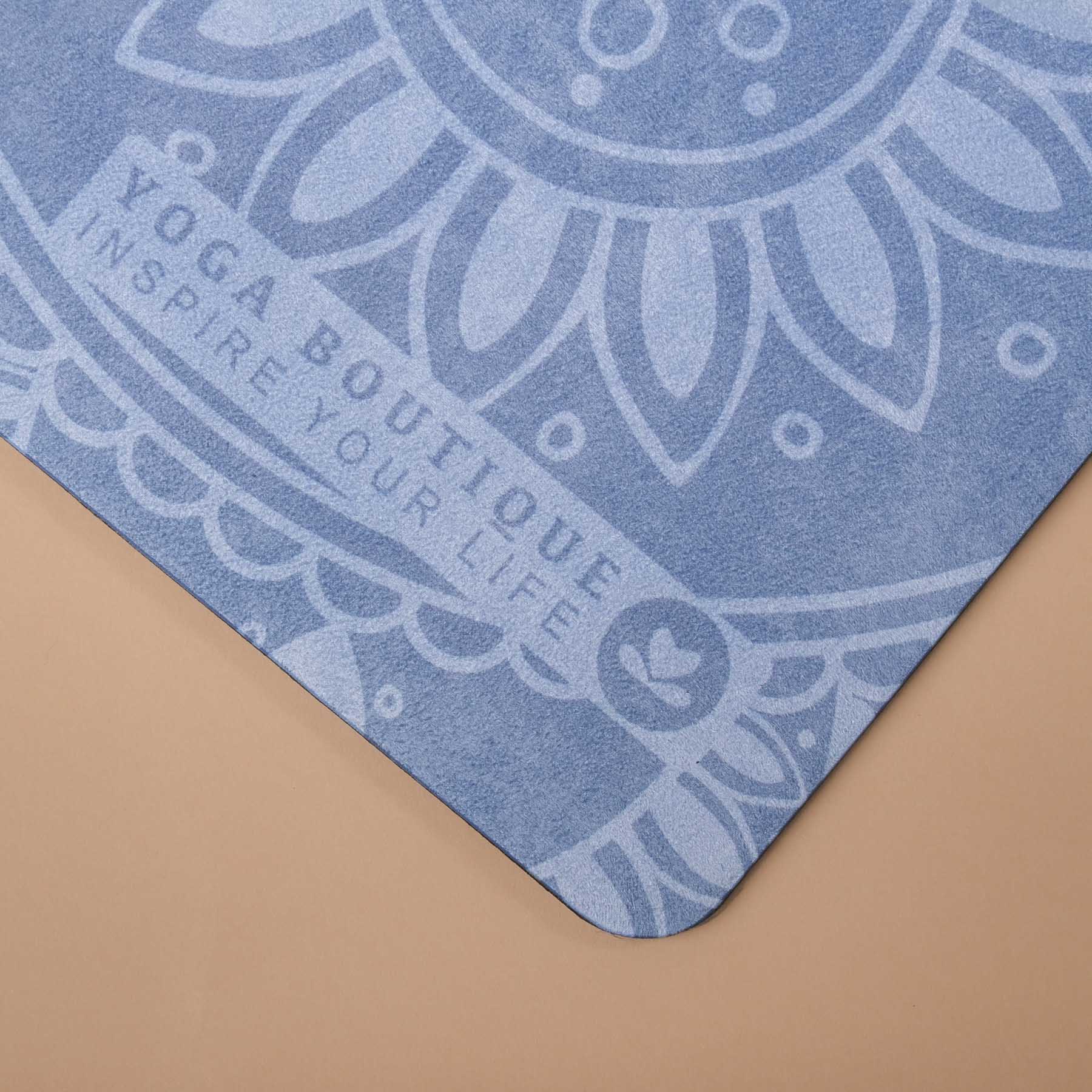 Yogamatte Velours Mandala blau