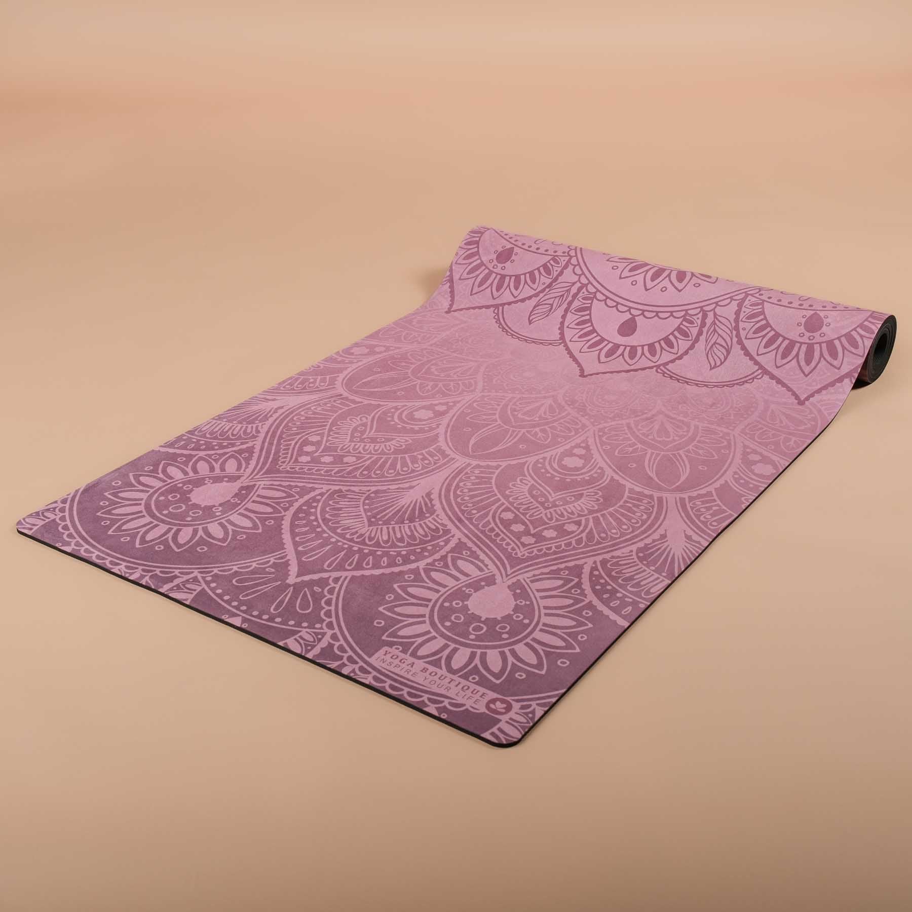 Yogamatte Velours Mandala lavendel