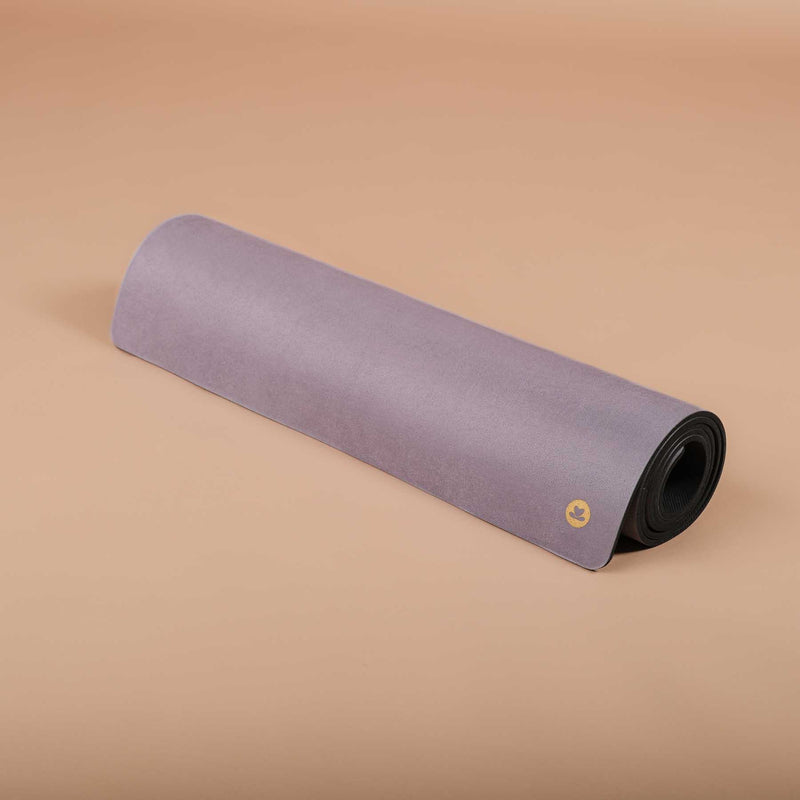  Yogamatte Velours Blume des Lebens gold Print grau