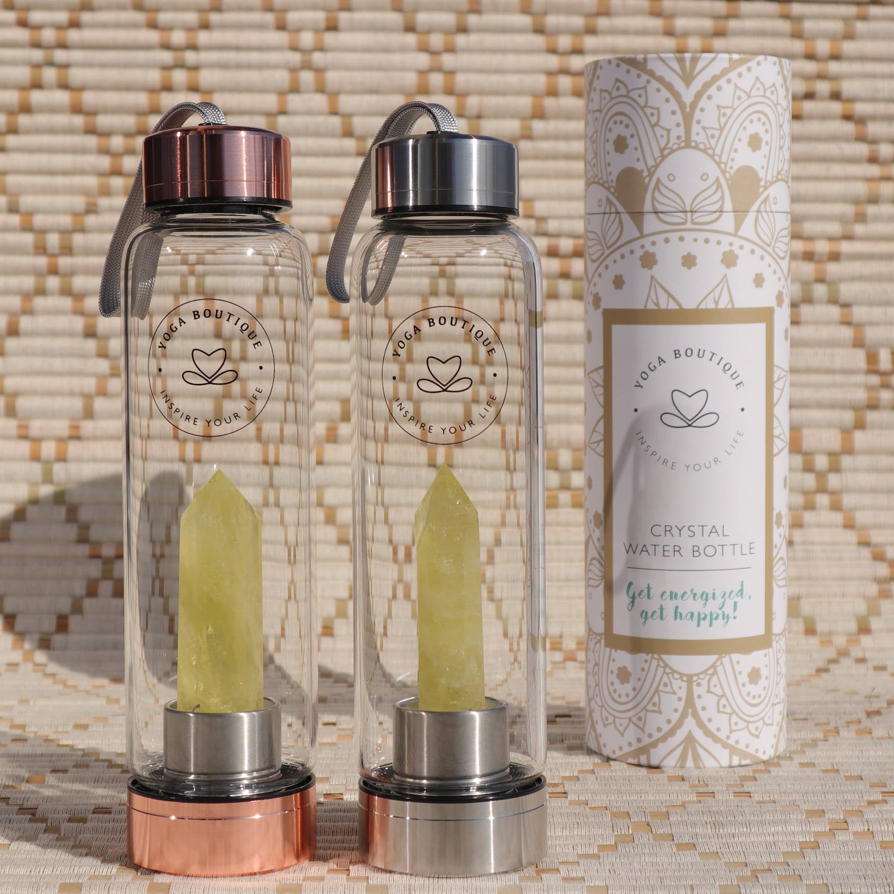 Edelstein Wasserflasche Citrin