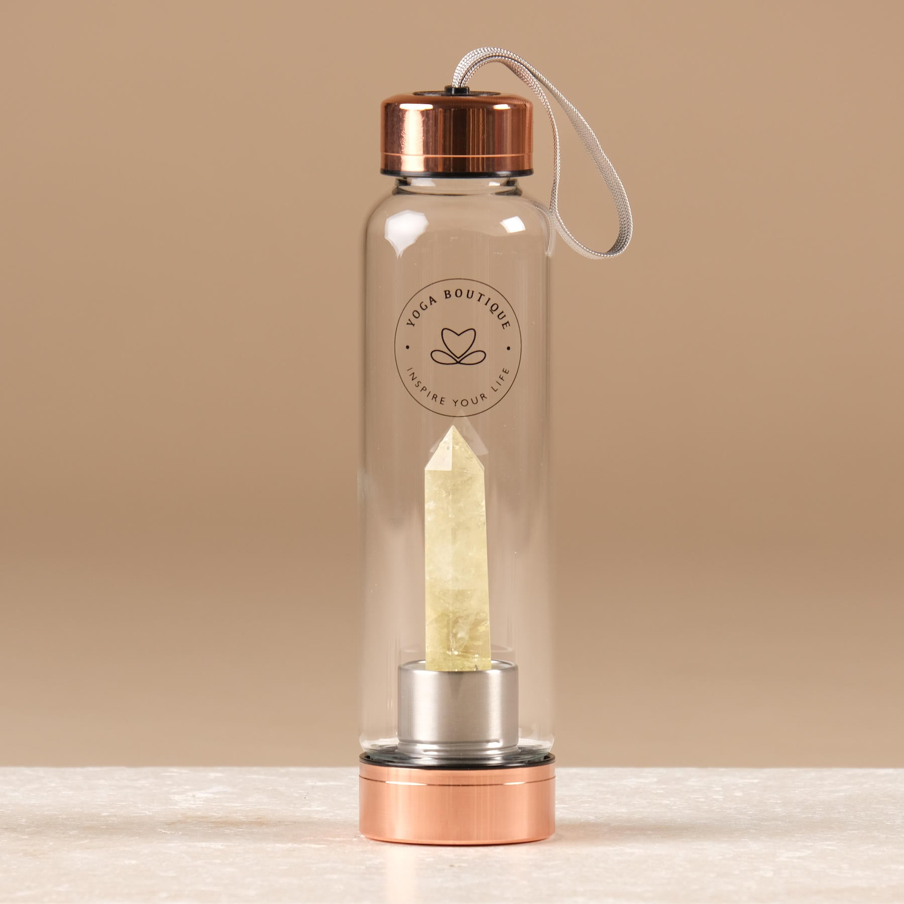 Edelstein Wasserflasche Citrin