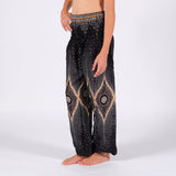 Kinder Yoga Haremshose, Boho Pants, Pumphose, Thailand Pants Orient schwarz