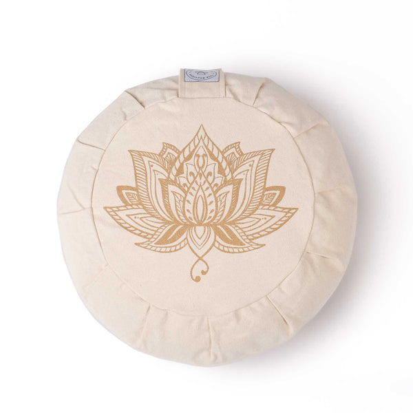 Meditationskissen Zafu Lotus naturweiss