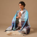 Meditationstuch Schal Seide Reef