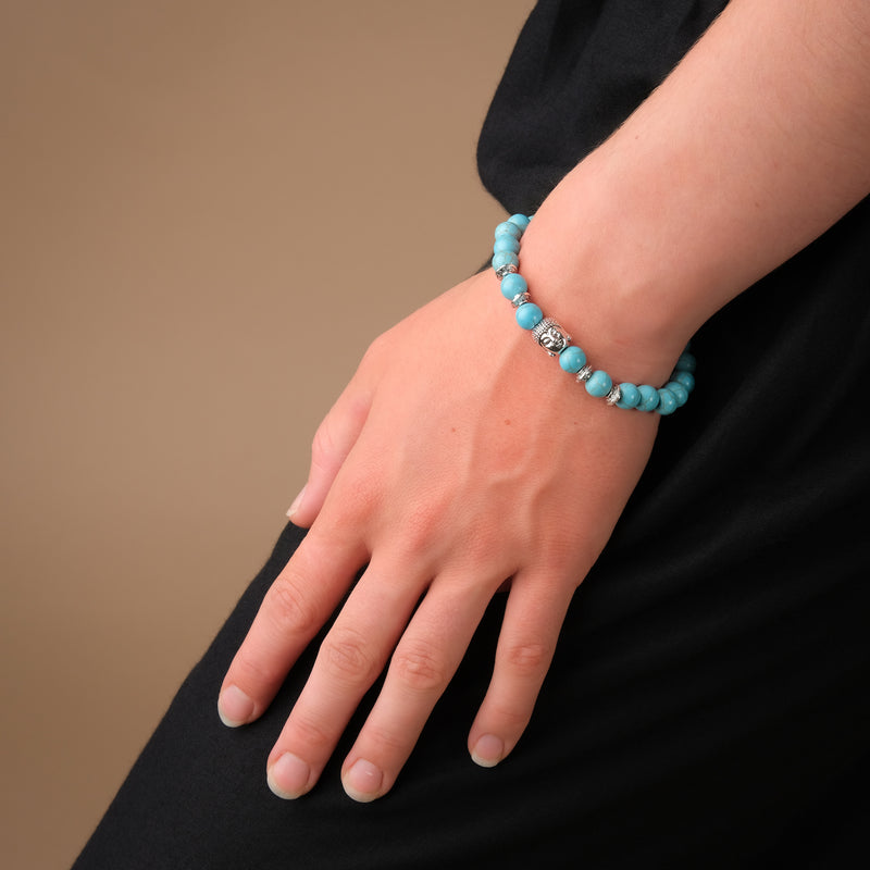 Edelstein Armband Türkis Buddha