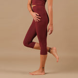 Yoga Capri Leggings Comfy bordeaux nachhaltig in der Schweiz hergestellt