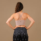 Yoga Kleider Crop Top Joy mocca aus nachhaltigem Stoff und in der Schweiz hergestellt