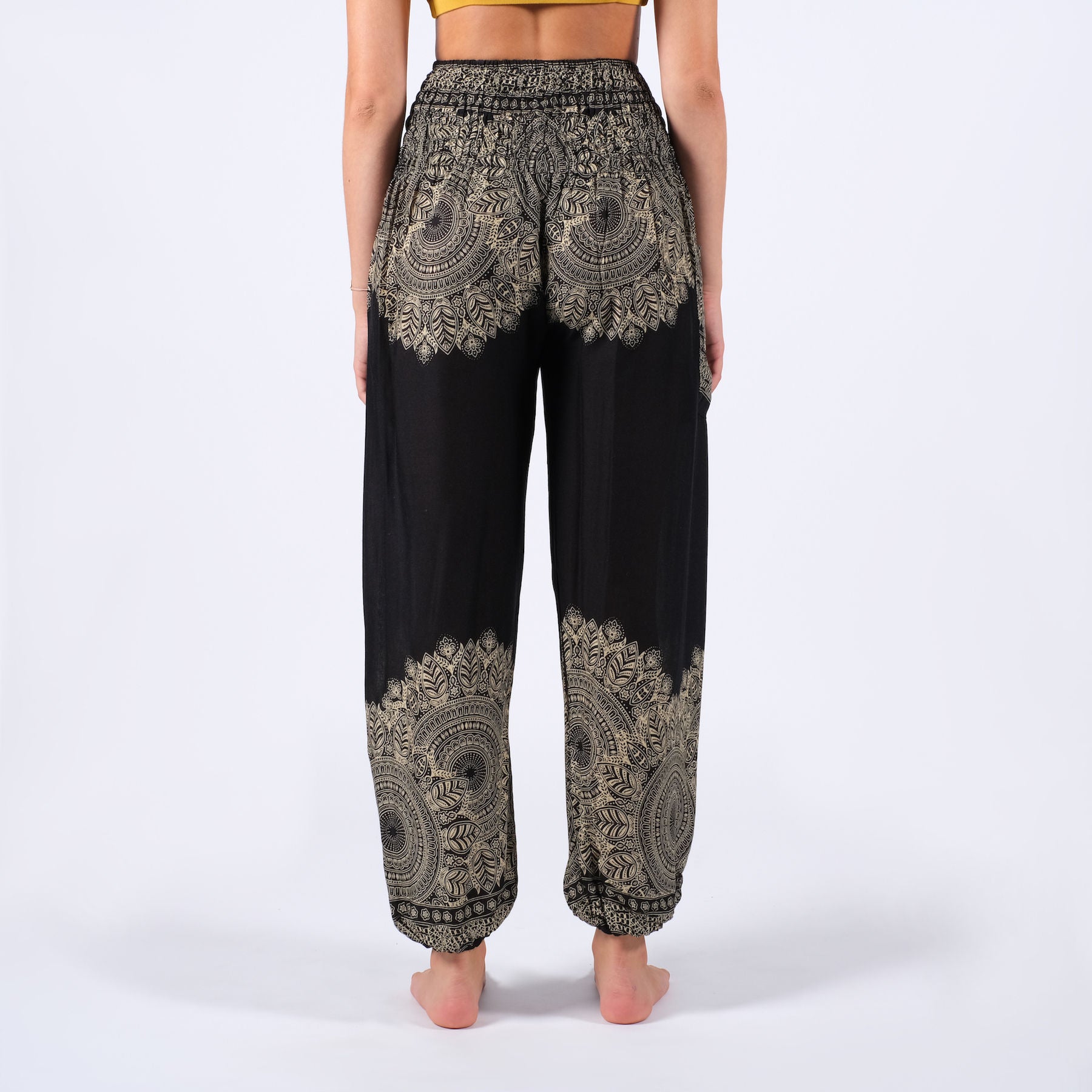 Yoga Haremshose Boho schwarz