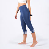 Yoga Capri Leggings Batik blau