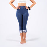 Yoga Capri Leggings Batik blau