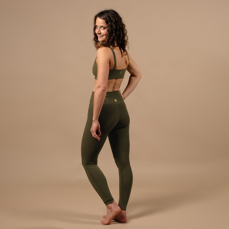 Yoga Leggings Comfy olive, super weich, nachhaltig, in der Schweiz hergestellt