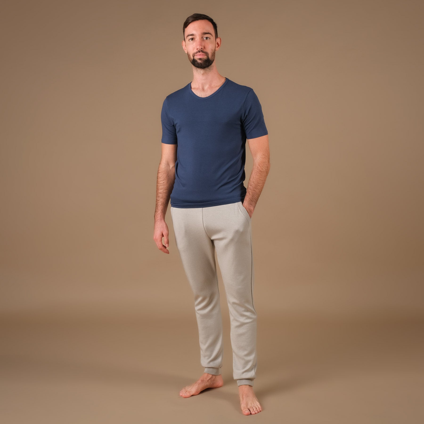 Herren Yoga Shirt Classy kurzarm indigo