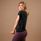Yoga Shirt Comfy kurzarm nachhaltig in der Schweiz hergestellt schwarz